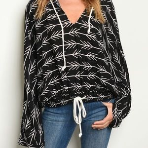 COMING SOON black arrow hoodie top